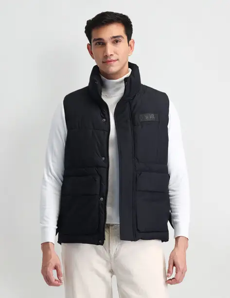 Men Solid Bomber Jacket