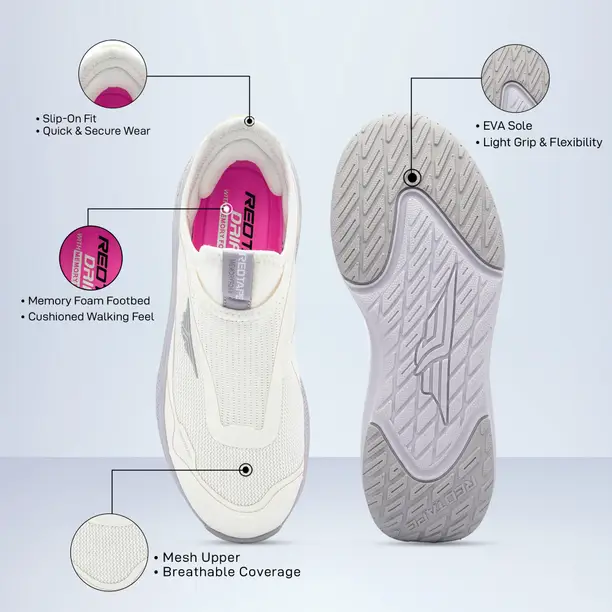 Women’s Walking Slip-On Shoes Walking Shoes For Women (Purple, White , 7) - Image 2