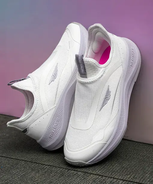 Women’s Walking Slip-On Shoes Walking Shoes For Women (Purple, White , 7)