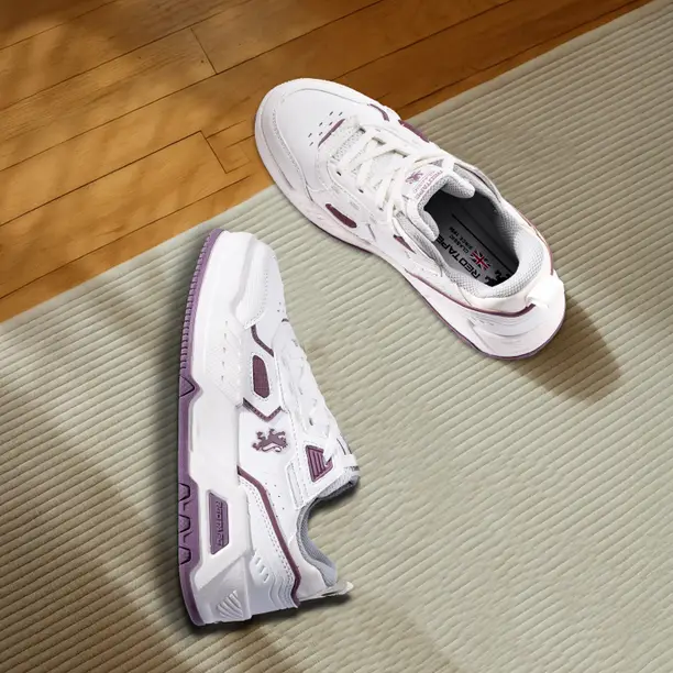 Red Tape Boldstep Women's Sneakers | Sleek Design with Cushioned Comfort Sneakers For Women (White, Purple , 6)