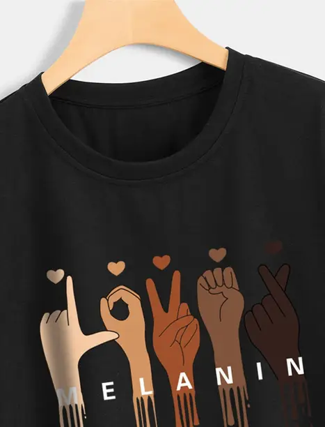 Pure Cotton Black T-Shirt - Image 2