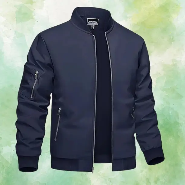 Men solid casual jacket
