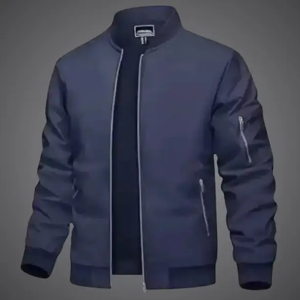 Men solid casual jacket - Image 3