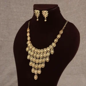 Designer Gold-Plated Filigree Necklace