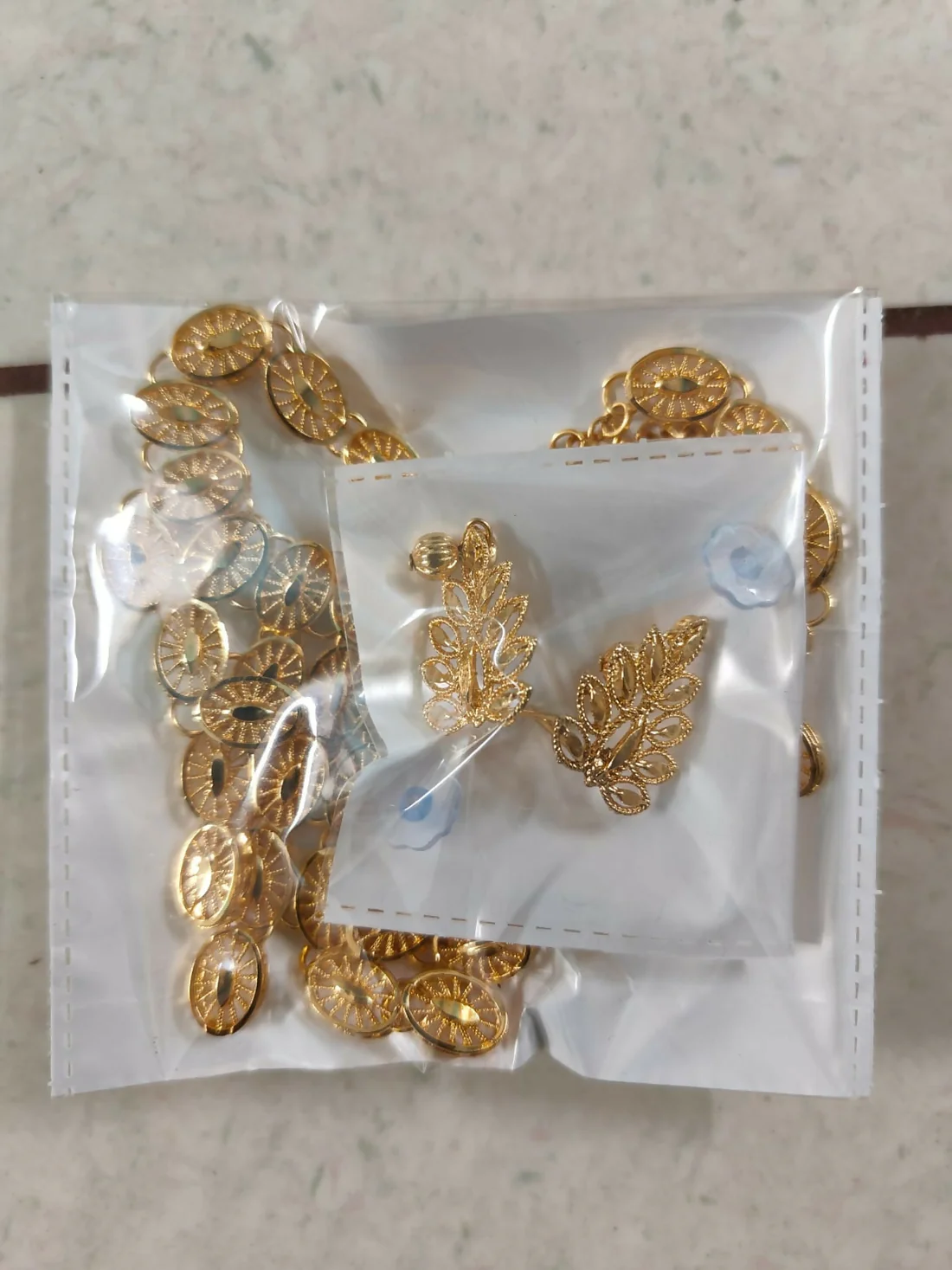 Designer Gold-Plated Filigree Necklace - Image 3
