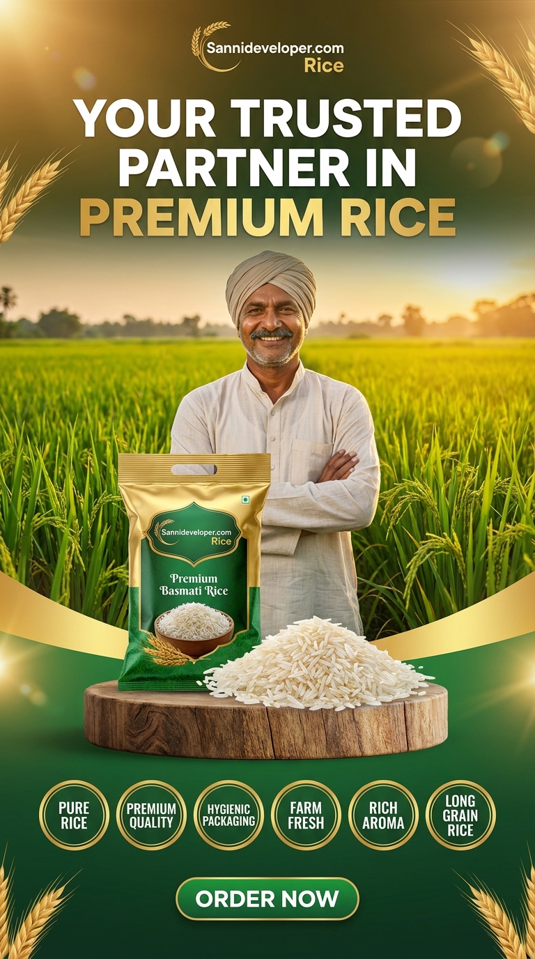 Premium Basmati Rice Online India - Farm Fresh Long Grain Rice by Mart SanniDeveloper