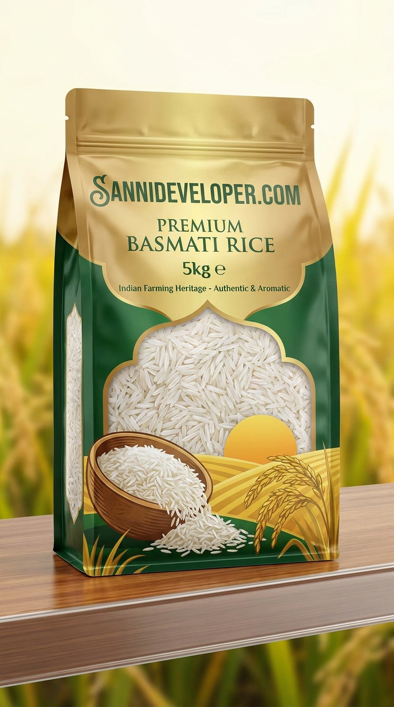 Premium Basmati Rice – Long Grain, Farm Fresh (5 kg) - Image 2